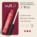 Batom Líquido Vermelho Profundo  Super Fix Efeito Matte 5ml