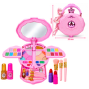 Maleta de Maquiagem Infantil Luxo Rosa com Espelho