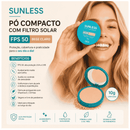 Pó Compacto Com Filtro Solar FPS 50 Bege Claro Sunless 10g