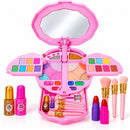 Maleta de Maquiagem Infantil Luxo Rosa com Espelho
