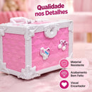 Maleta De Maquiagem Infantil Rosa Com Acessórios Premium